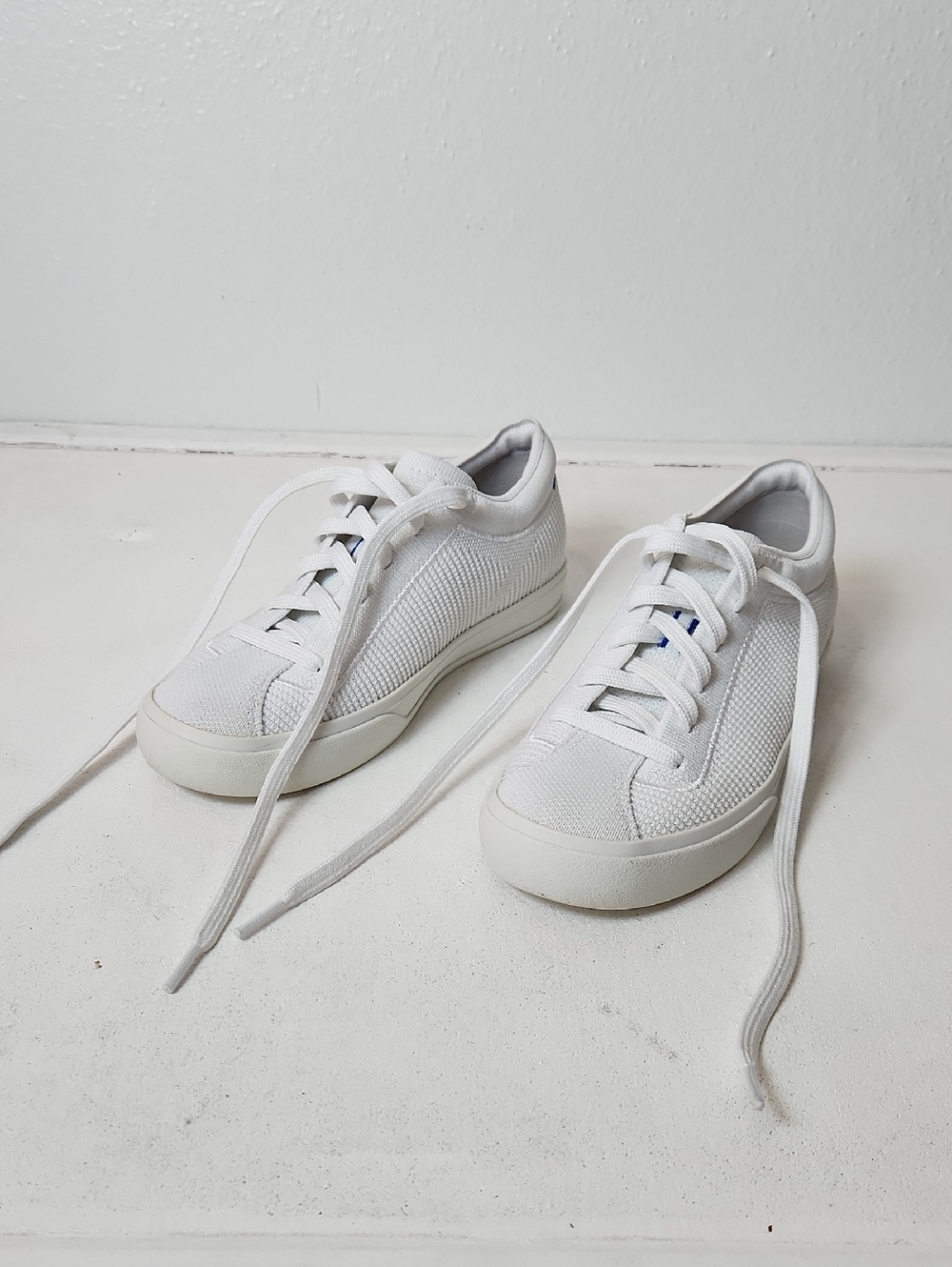 Rothy's White Lace Up Sneakers Size 6